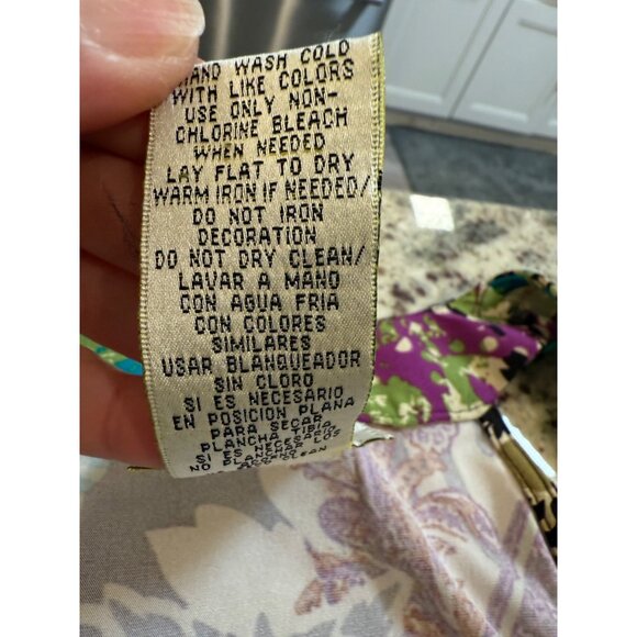 VTG ECI Babydoll Empire waist M Boho Dress Festival Beaded fairy Whimsigoth Y2K - Picture 8 of 12